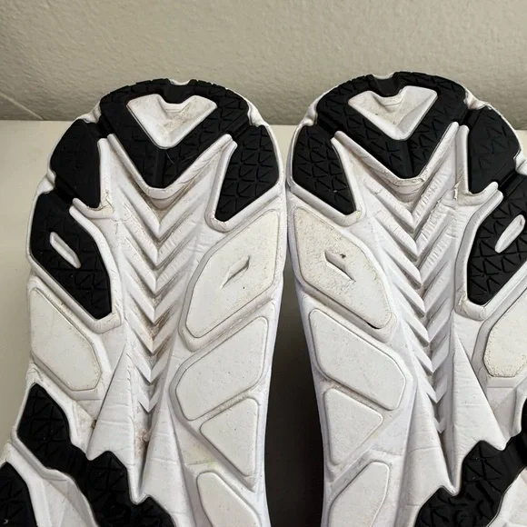 Hoka One One Clifton 8 Black and White Sneakers - Picture 7 of 10